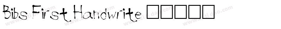 Bibs First Handwrite字体转换